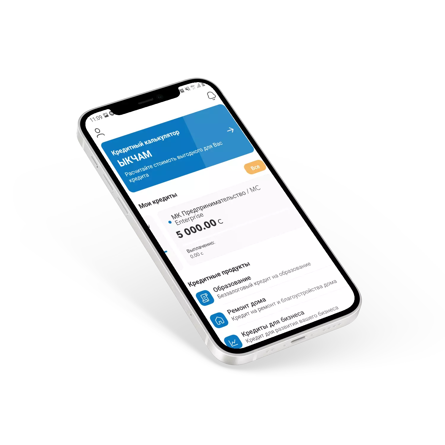 Мобильное приложение для подачи заявки на кредит